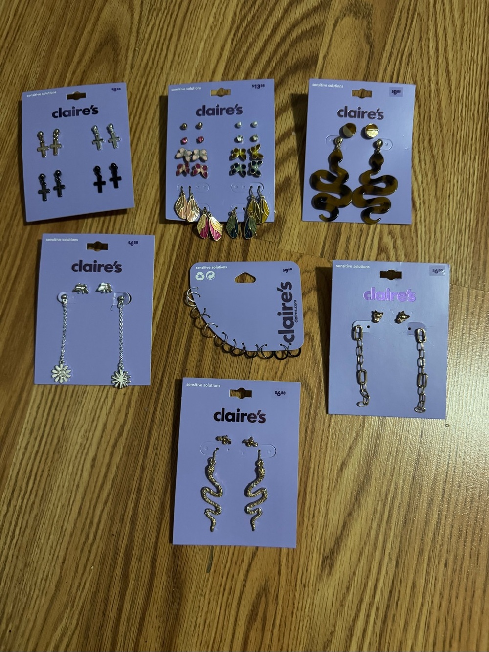 Claire's Gold, Silver & Tortoiseshell Mixed Earring Set